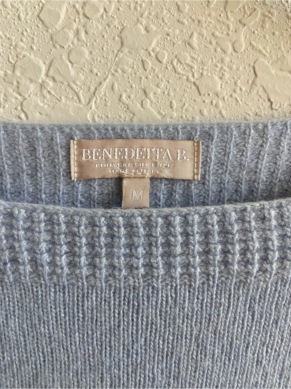 Benedetta B. Women's Sky Blue Crew Neck Knit Sweater